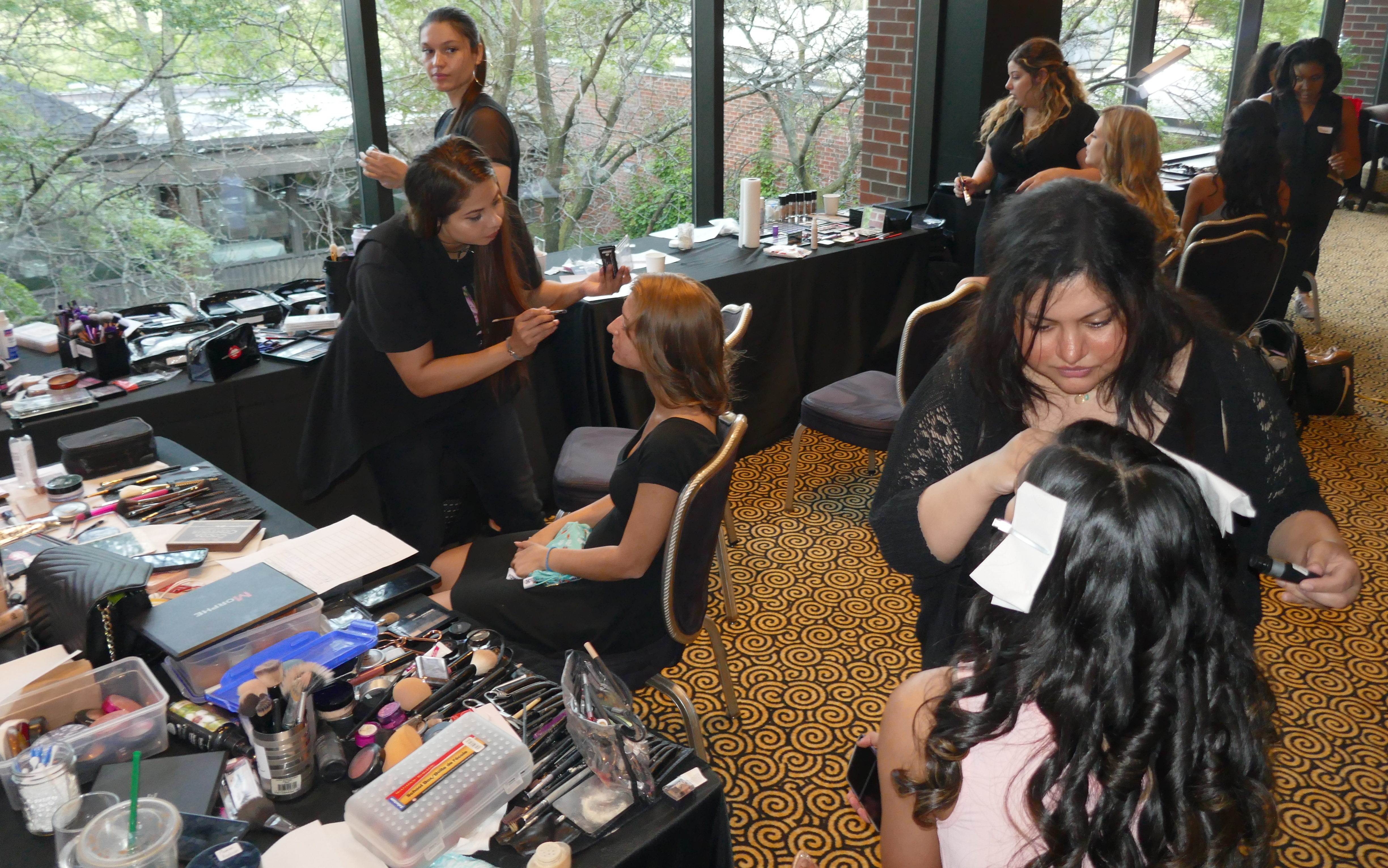 Modern makeup at work in markham Ontario at Miss World Canada 2018 Preliminaries